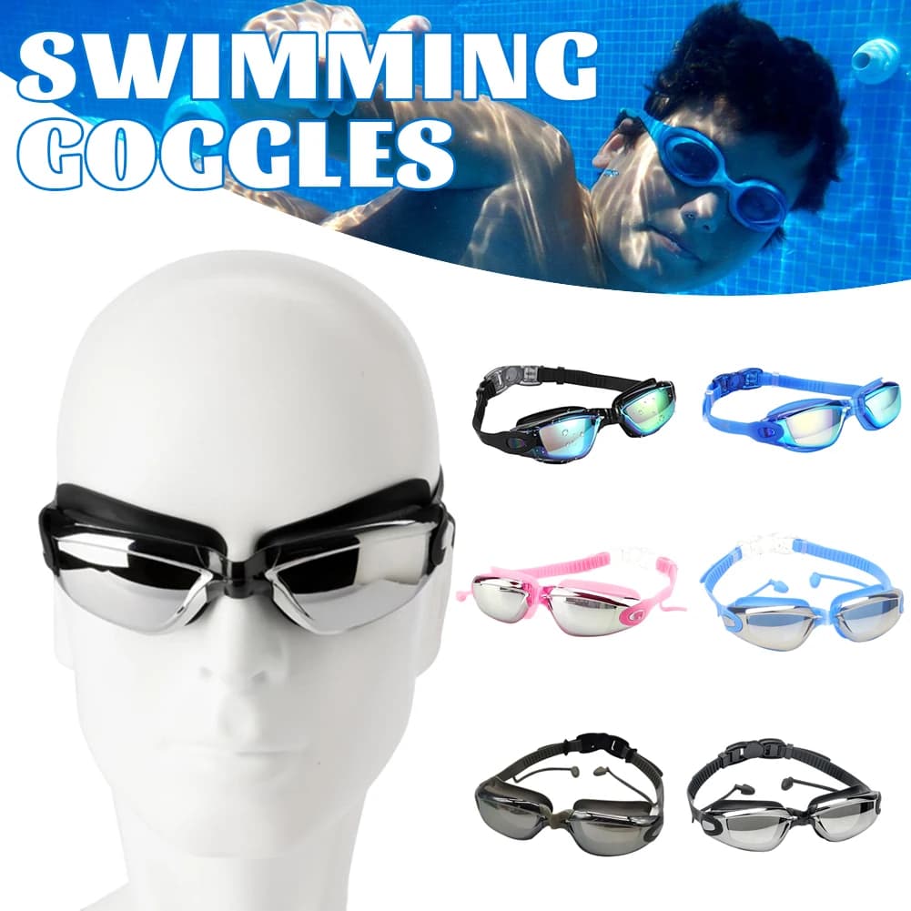 Galvanic swimming glasses with ergonomic design glasses for adults for outdoor beach pool