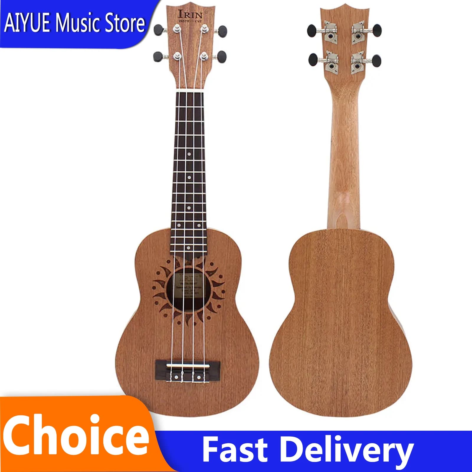 IRIN 21 Inch Ukulele 4 Strings Guitar Sapela Hawaiian Mini Guitarra Ukulele For Beginner Children Stringed Music Instrument