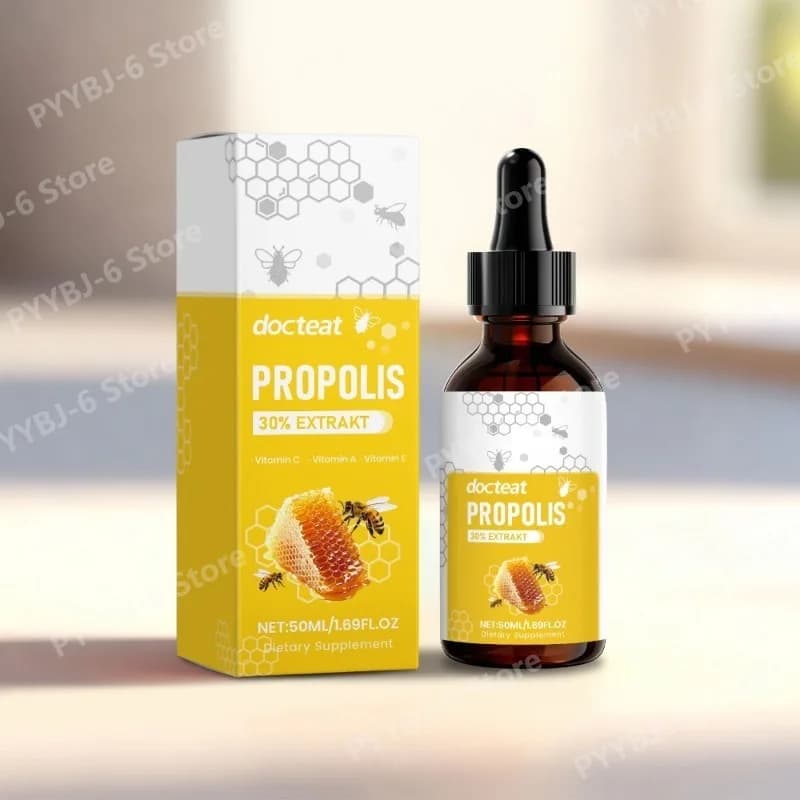 Estratto di Propoli Liquido con Vitamina A, C ed E, Antiossidante, Supporto Quotidiano per il Benessere, Integratore Alimentare per Adulti, Formula Naturale 50ml