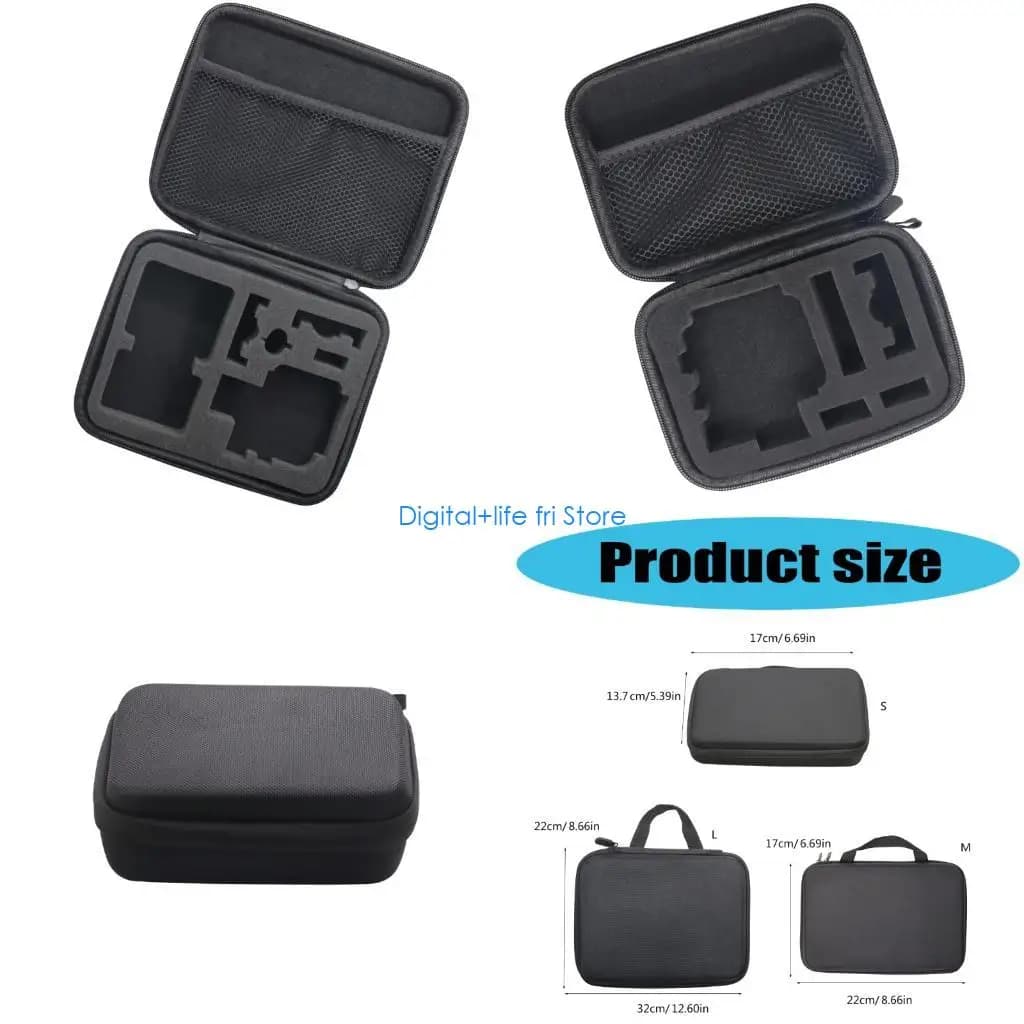 E06D Hard Shell Action Camera Case Protector Travel Carry Bag Game Accessories Box for Handheld Game Console Camera