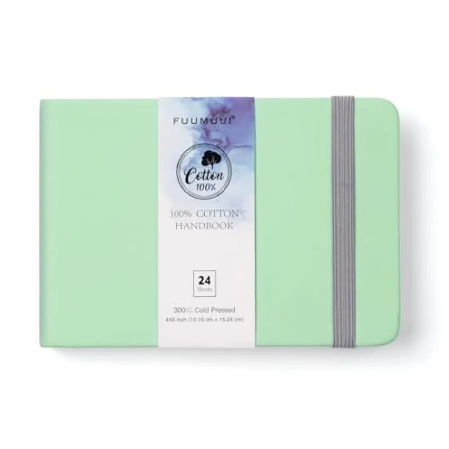 Watercolor Journal, 4"x6" Watercolor Sketchbook with 24 Sheets 140 LB 300 GSM Cotton Paper for Painting, Drawing, Art Journalin