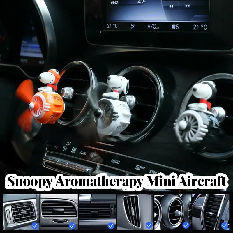 Snoopy Peanuts official perfume diffuser for car decorations 3 scales Snoopy Peanuts Choices Car accessory mounted on vent