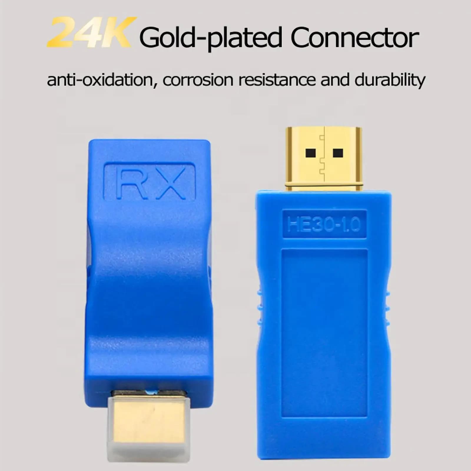 2 pz/set Adattatore Ethernet da HDMI a RJ45 4K HDMI 1080P Estensore di segnale Fino a 2,5 Gbps 1080p Per HDTV, STB, DVD