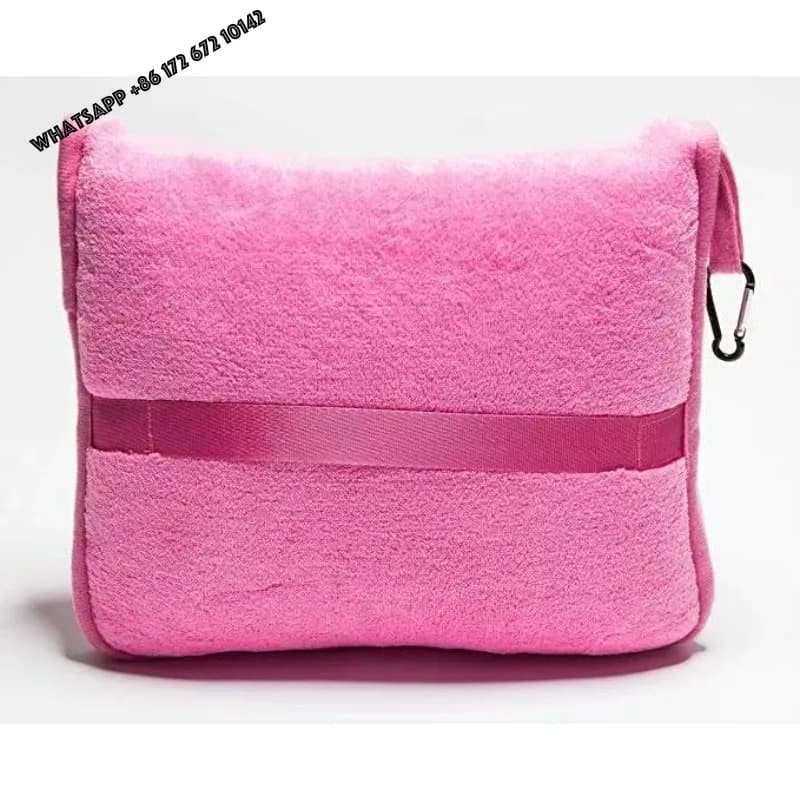 NUOVA coperta da viaggio ripiegabile sottovuoto con cerniera e set di cuscini da viaggio per coperta per aereo