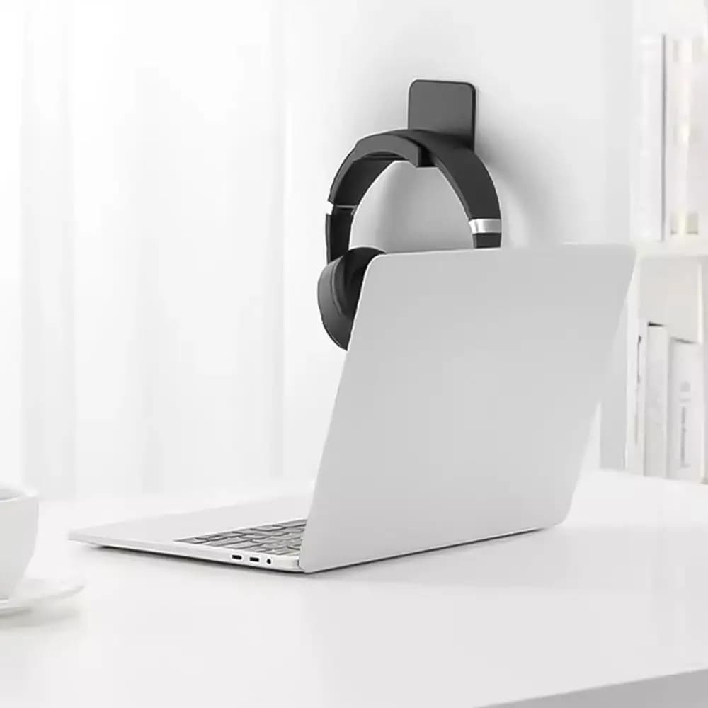 Portable Adhensive Headphone Stand Wall-mounted Space Saving Earphone Display Stand Headphone Hook for Gaming Headsets