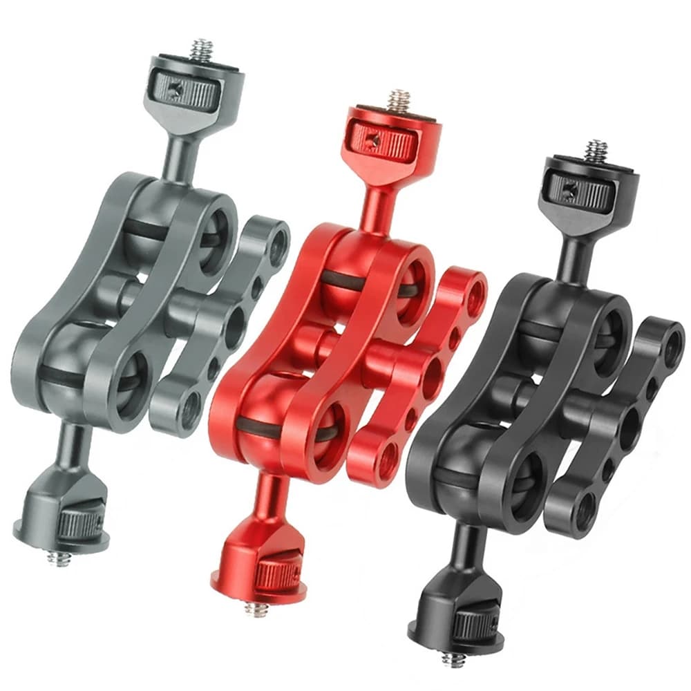Double 1/4 Ball Head Adapter Magic Crab Clamp 3/8 Mount Light Field Monitor Camera Stand Bracket Customer Favorite