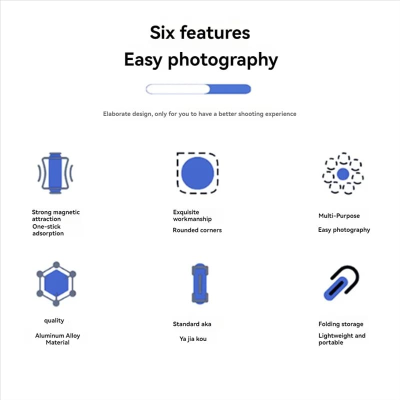 B04B-Support for Magnetic Tripod for Phone Selfe Stick Support for Table Smartphone for Video Photography