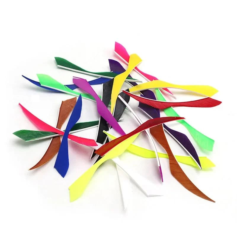 50pcs 5Inch Archery Turkey Feather Arrow Fletching Left Wing Natural Feathers DIY Hunting Targeting Shooting Arrows Accessories