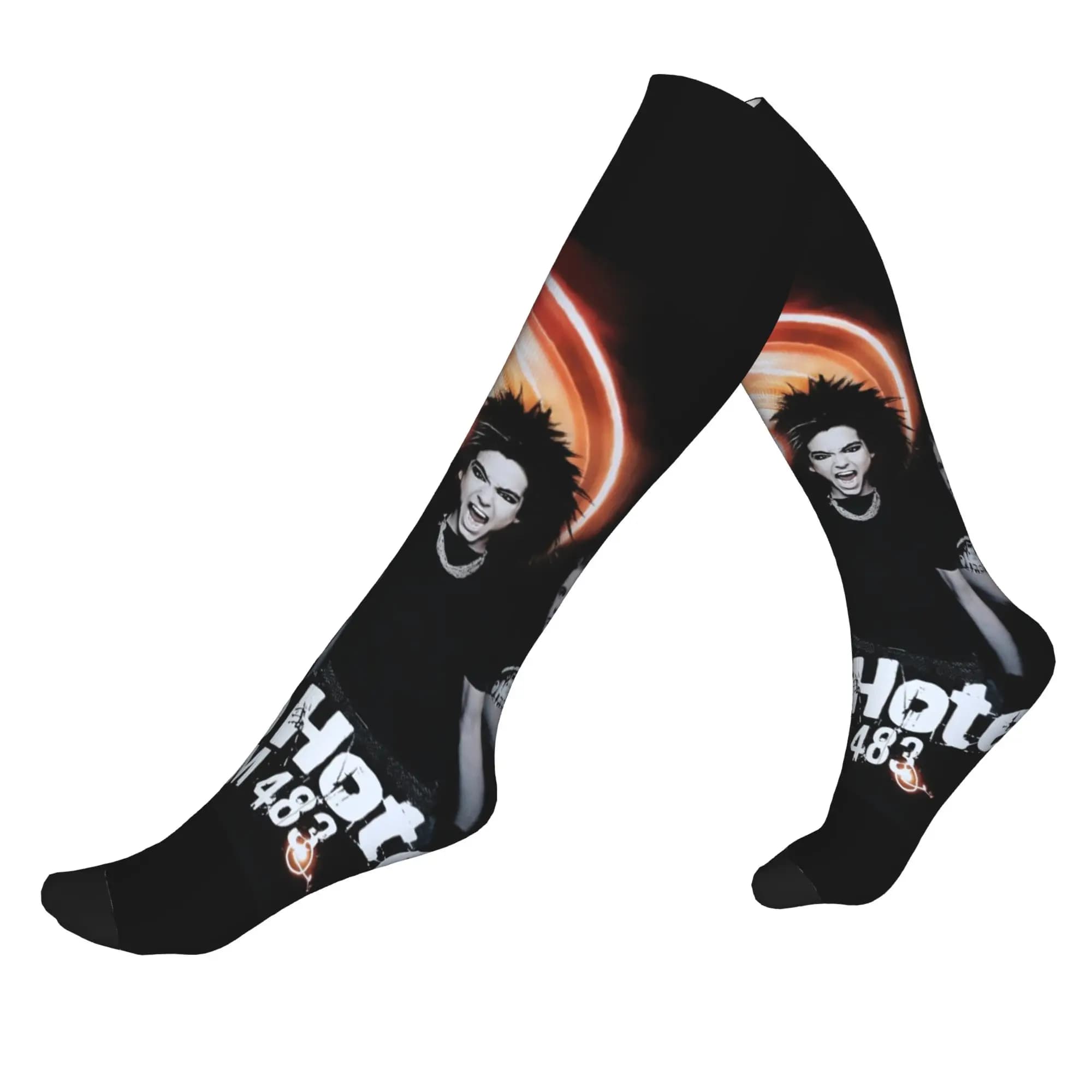 Calzini da uomo e da donna di Heavy Metal Music Rock Tokio Hotels, calzini sportivi a compressione, caldi, alla moda e originali