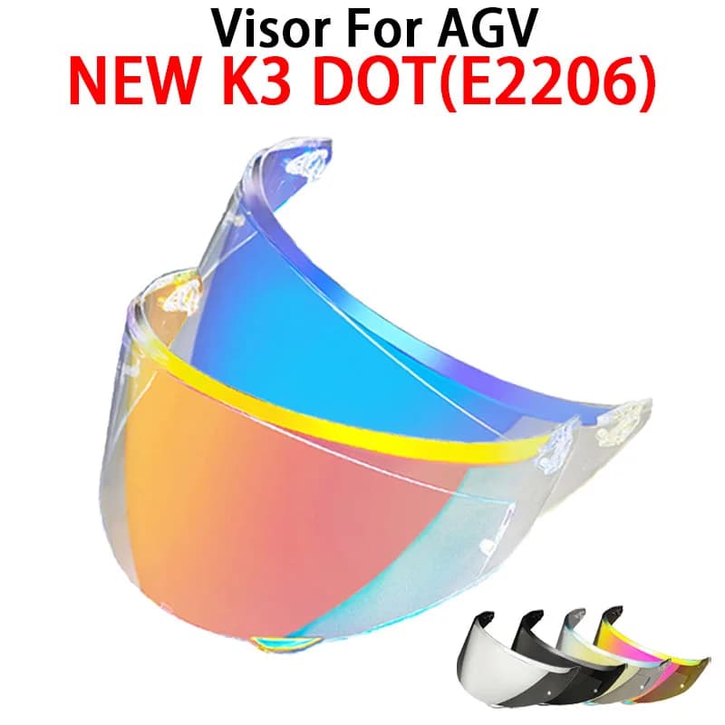 Visiera per casco per il NUOVO AGV K3(E2206) Lente per casco moto Parabrezza Scudo Occhiali Schermo Accessori in mica