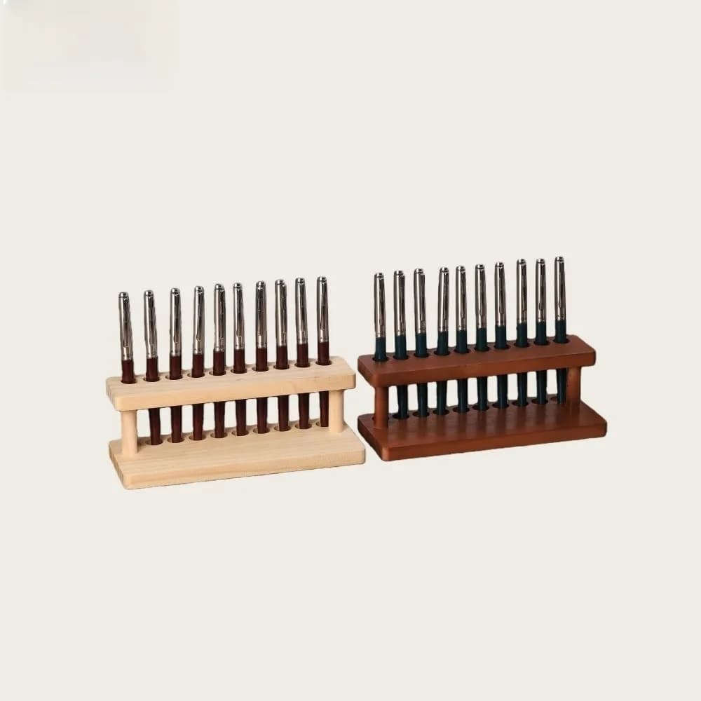 Portapenne Verticale Multifunzionale in Legno, Scatola Portaoggetti per Casa e Ufficio, Organizzatore da Scrivania con Finitura Effetto Legno