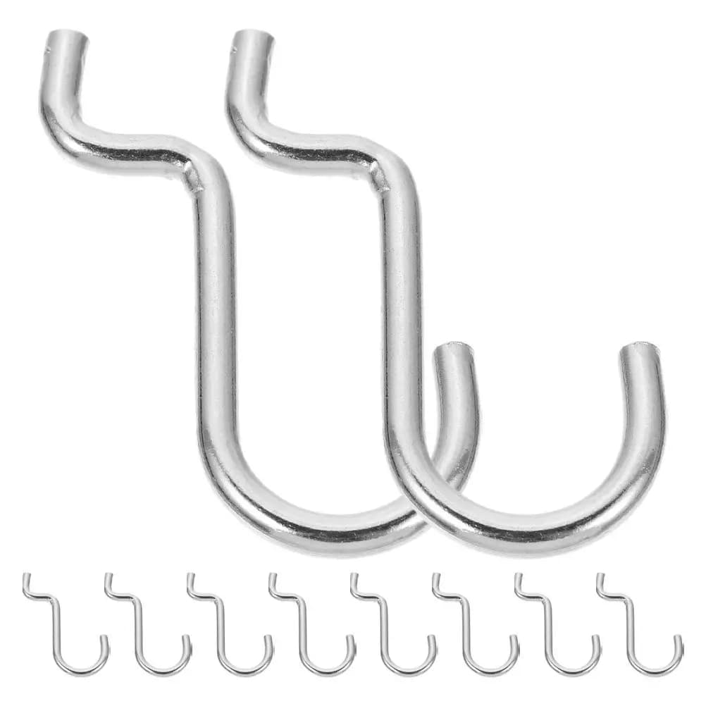 10 Pcs Peg Board Tool Utility Hooks Hangers Locks Garage Pegboard Camping Hole for