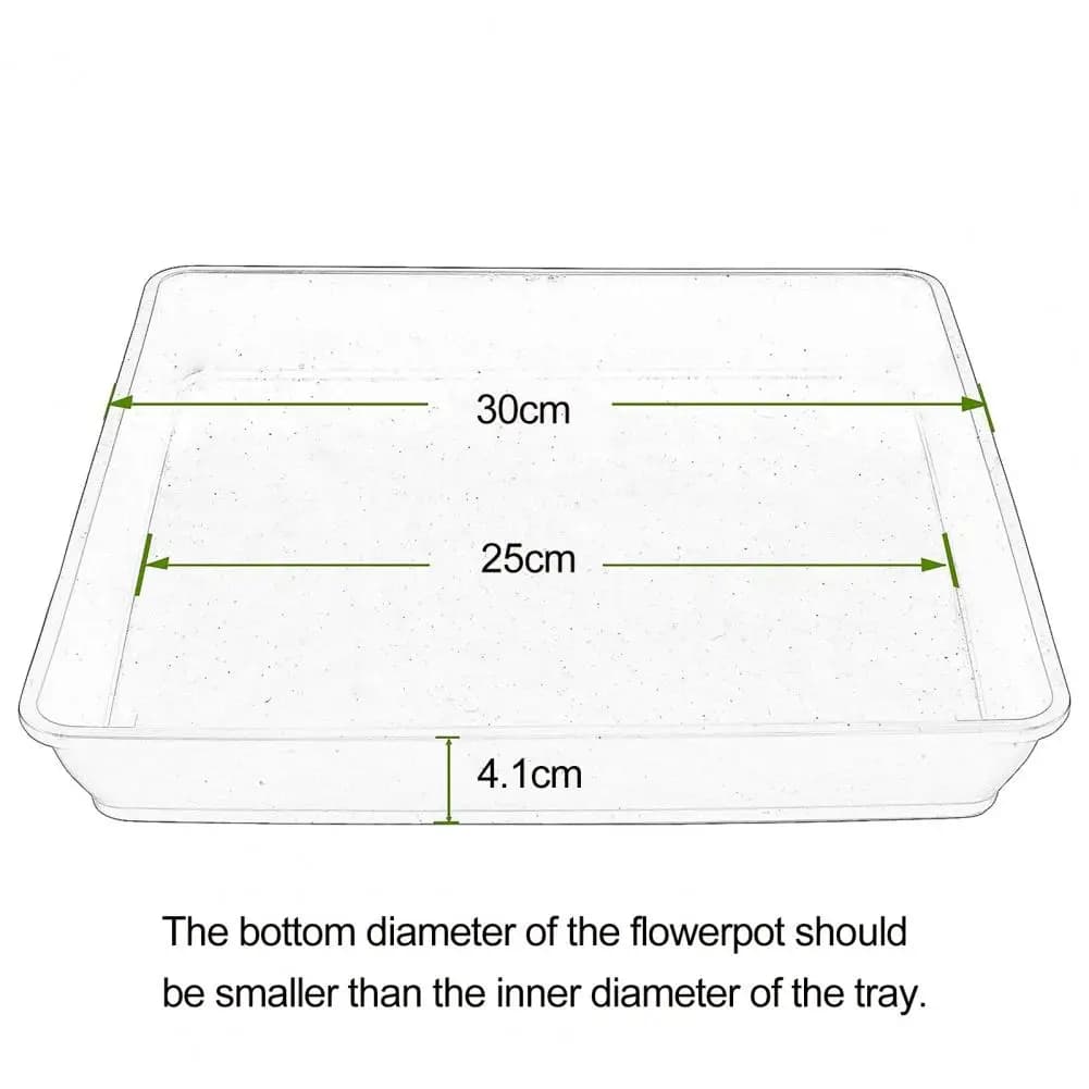 5 pcs 10/12 inches square flower pot plastic trays capture excess water spilled soil for flower pot tray water nebulization indoor plants