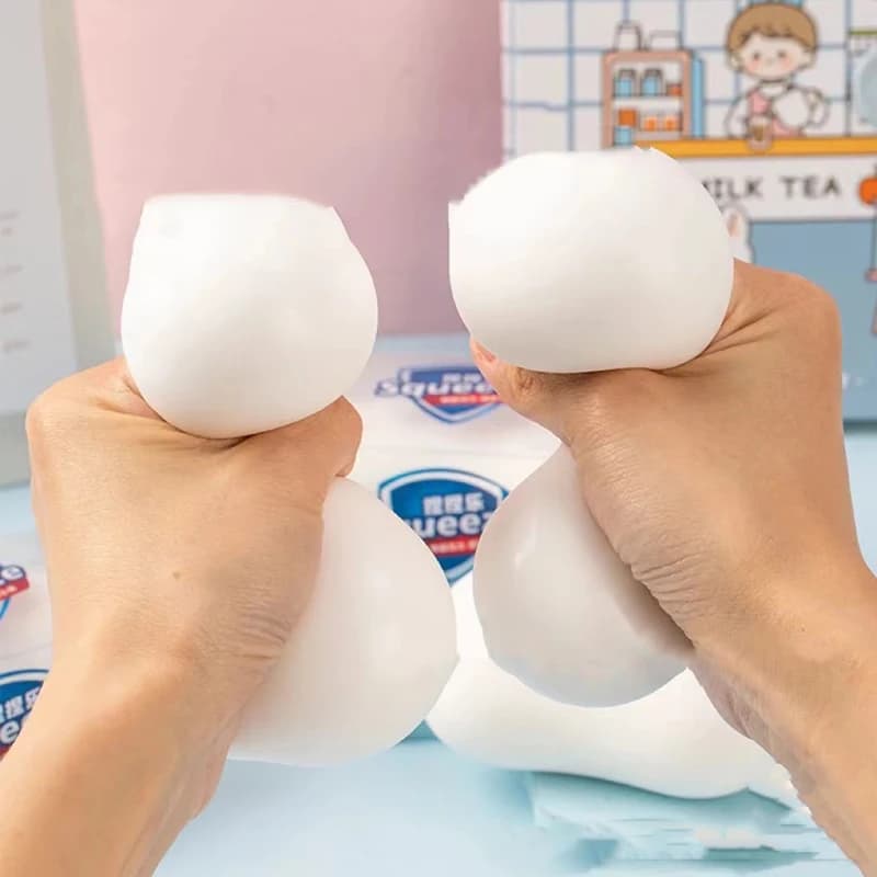 Sfera di Sapone Morbida Antistress, Giocattolo Fidget, Pallina Squeezable Croccante, Blocchi Rotondi Riempiti, Giocattoli ASMR Antistress per Adulti