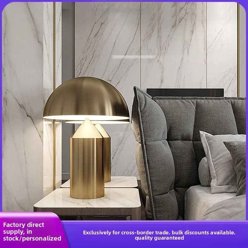Lampada da Tavolo a Forma di Fungo in Stile Nordico, Luce Notturna Dimmerabile Touch, Lampada da Scrivania Creativa e Minimalista per Arredamento Camera da Letto