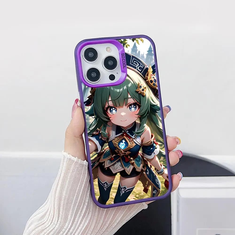 HSR Huohuo Phone Case for iPhone 17 16 15 14 13 12 11 X XR XS Air Pro Max Plus Purple Colorful Silver Cover