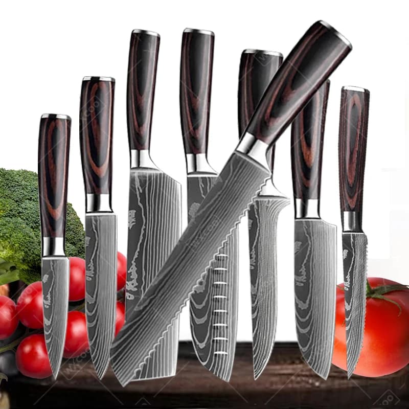 Kitchen knives Professional knife for laser bone Damascus Steak knife Japanese Santoku knife Kitchen stainless steel butcher knife