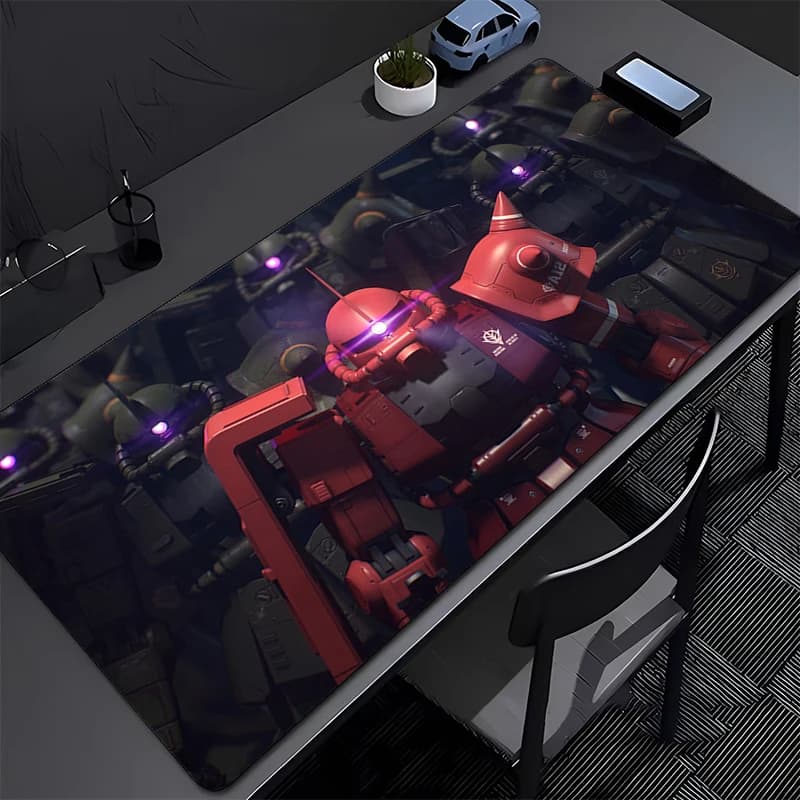 Tappetino per Mouse Anime Gaming Grande, Tappeto da Gioco per PC, Tappetino per Tastiera in Gomma, Tappetino da Scrivania Meccanico Guerriero G-Gundam Z-Zaku II