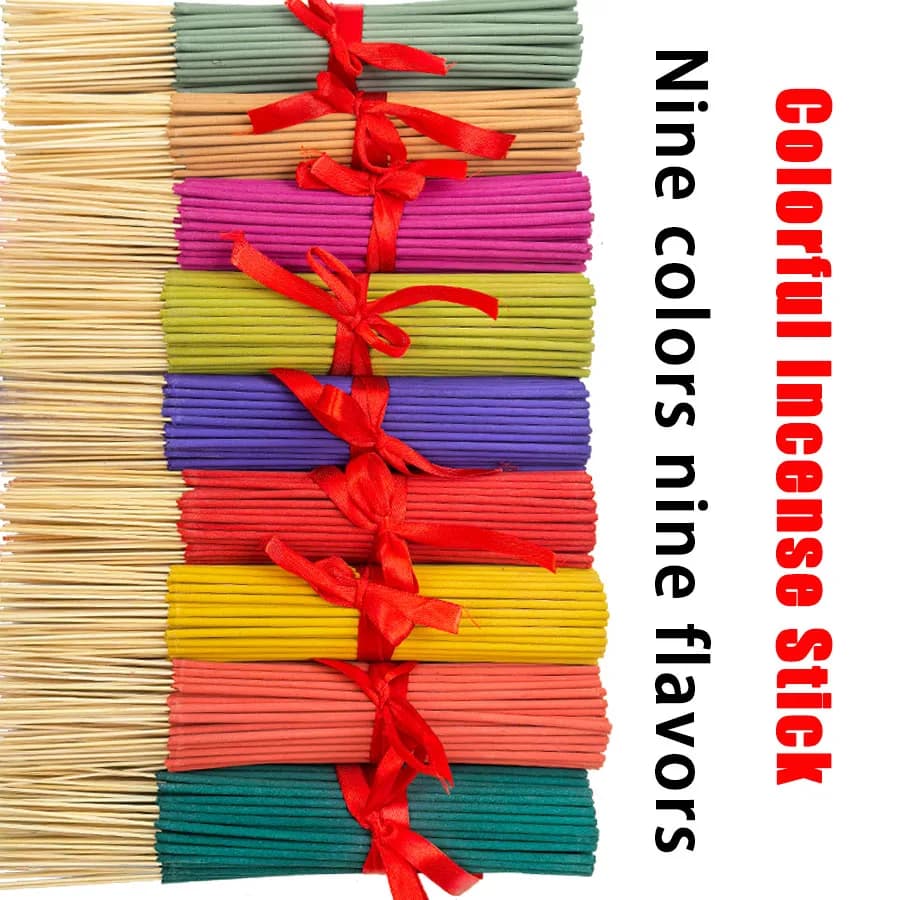 100 pezzi/pacchetto, pacchetto opzionale 1/3 di 10 bastoncini di incenso da 8,66 pollici, rimozione degli odori profumati di lunga durata in casa, hotel, studi yoga