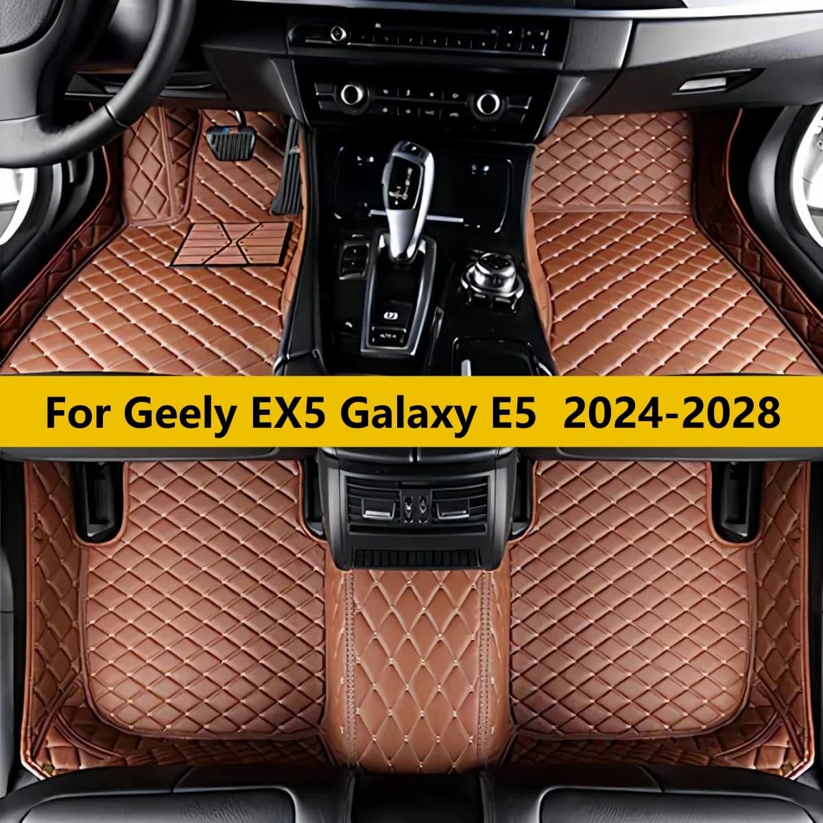 Tappetini Auto in Pelle per Geely EX5 Galaxy E5 2024 2025 2026 2027 2028 - Set Completo di Tappeti e Protezioni per Piedi
