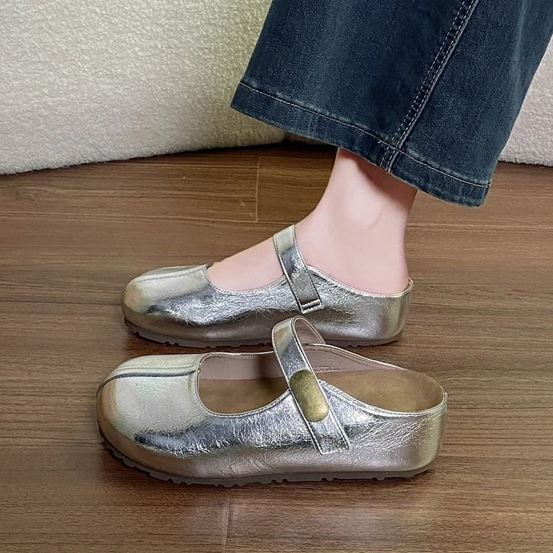 Mocassini Mary Jane da Donna con Fondo Morbido e Punta Tonda, Nuovo Stile Primavera 2026, Stile Francese, con Cinturino Singolo, Slip-On