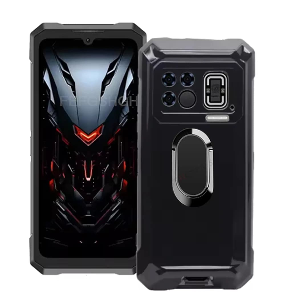 PER Doogee Fire 6 Max 6.72 "DoogeeFire6Max Fire6Max Anello posteriore Staffa di supporto Custodia per telefono Smartphone TPU Custodia morbida in silicone