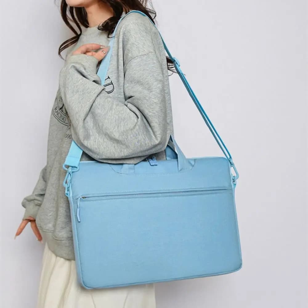 Borsa Portatile per Laptop da 15,6 Pollici, Custodia Universale Resistente all'Acqua, Borsa a Tracolla Impermeabile per Notebook