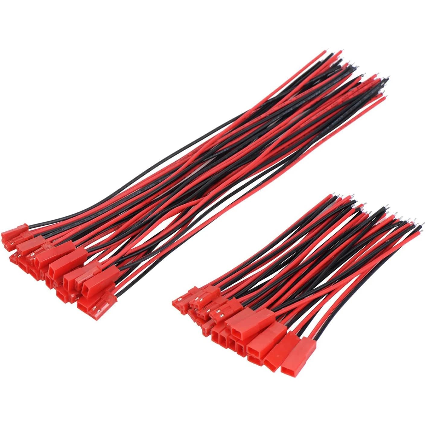20 paia 22 AWG JST Spina Connettore 2 Pin Maschio Femmina Spina Cavo del Connettore per Lampada A LED Striscia RC Giocattoli Batteria 10/20 cm