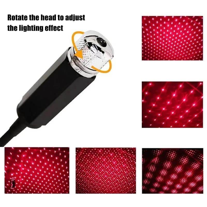 1pc Mini LED tetto auto stella luce notturna proiettore atmosfera galassia lampada USB decorativa regolabile