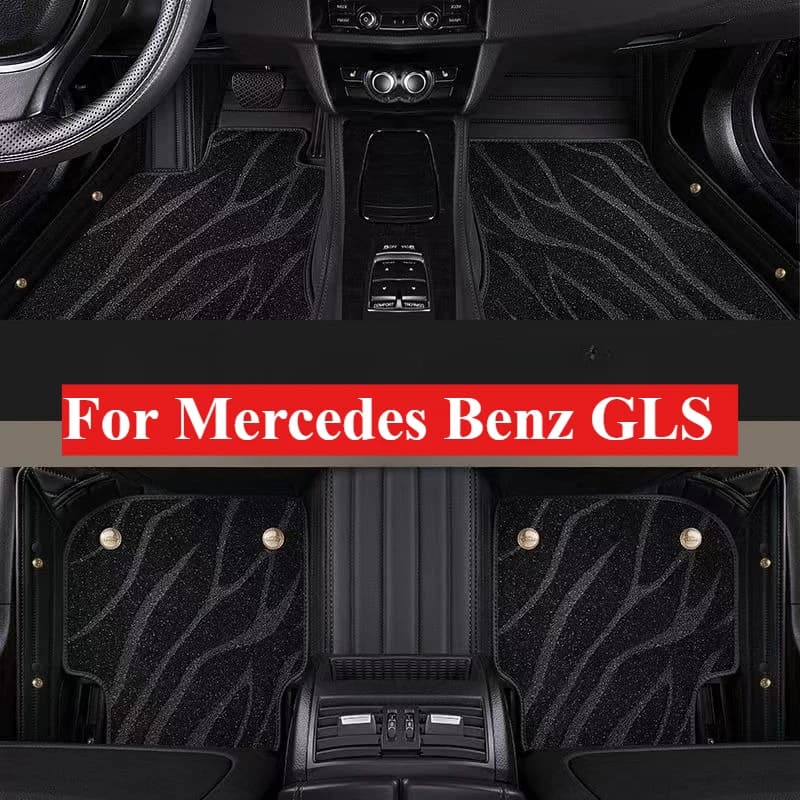 Tappetini Auto Personalizzati per Mercedes-Benz GLS 2015-2026 7 Posti Tre File Lusso Doppio Strato Protezione Totale Contro Ogni Condizione Atmosferica