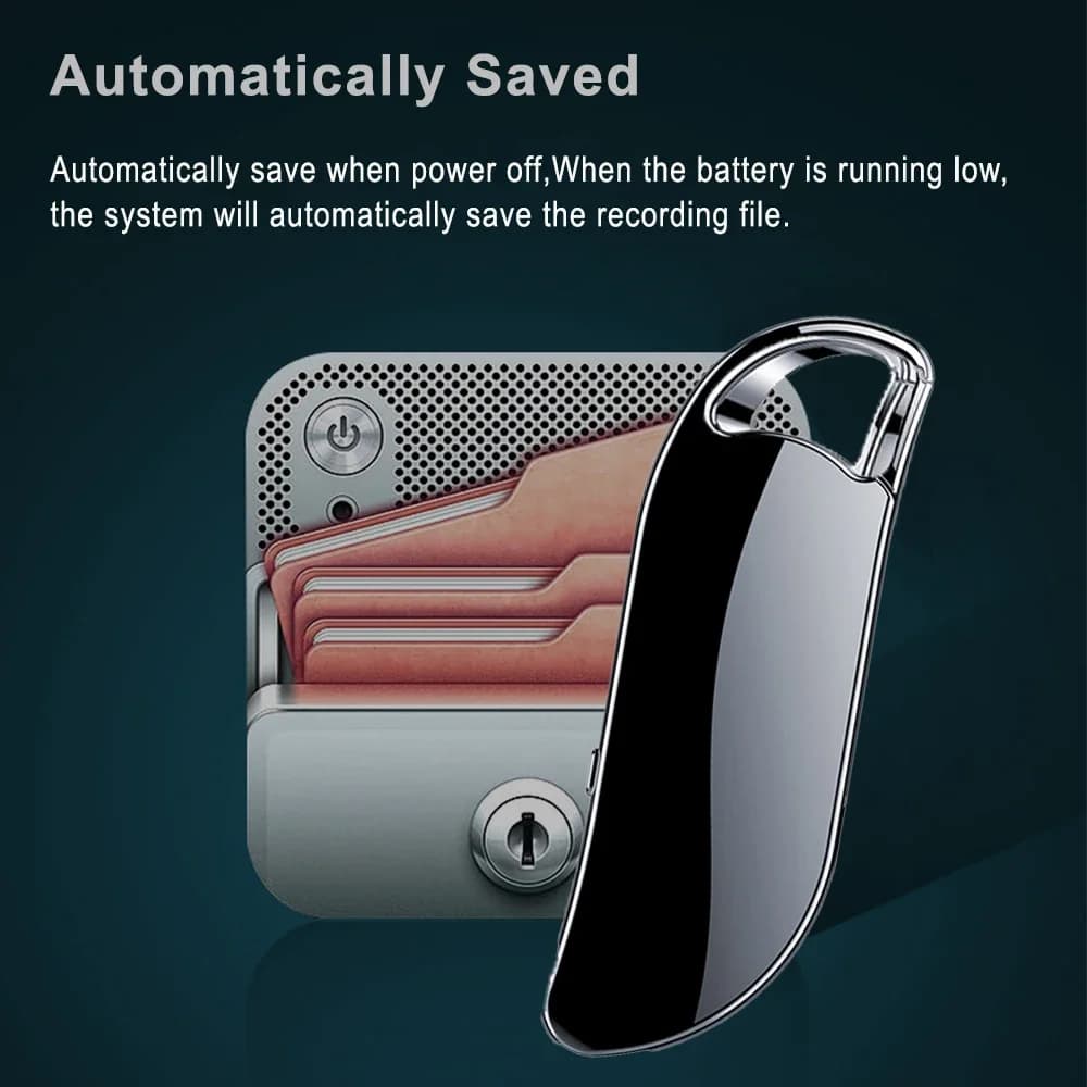 Vandlion V11 64GB Voice Recorder MP3 Music Player HiFi Recording One Key to Record USB Flash Driver Keychain for Portable Carry