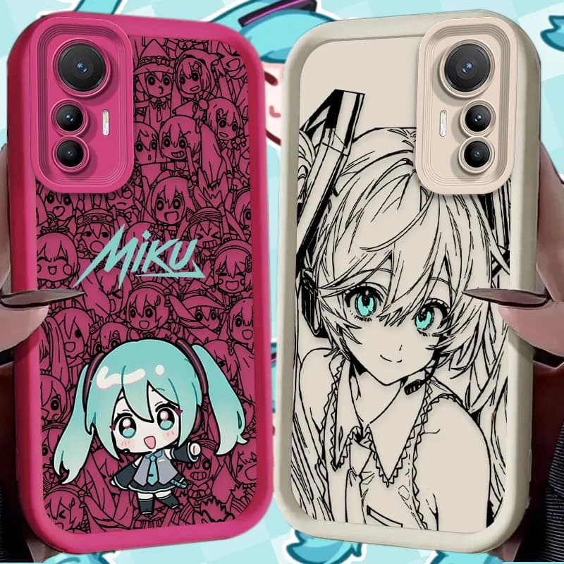 Cover for phone H-Hatsunes Kawai M-Miku for Xiaomi Poco F7 F6 F5 F4 F3 M5s C65 C75 C71 X7 X6 X4 GT X3 NFC M7 M6 Pro 4G 5G