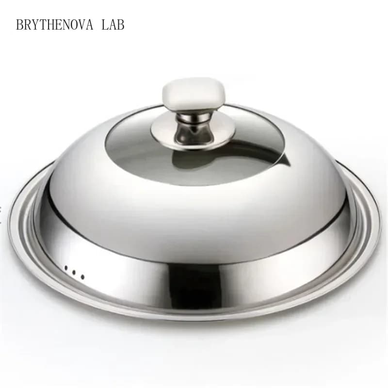 Visible Cooking Wok Pan Lid Stainless Steel Universal Pan Cover Replaced Visible Lid for Frying Wok Pot Quality Dome Cover