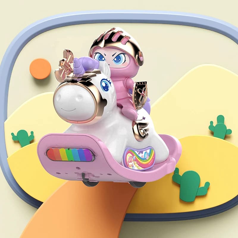 2.4G Auto telecomandate Giocattoli per bambini Auto a cavallo elettrica con luci Gioco interattivo genitore-figlio RC Rimorchio Auto Regali di Natale