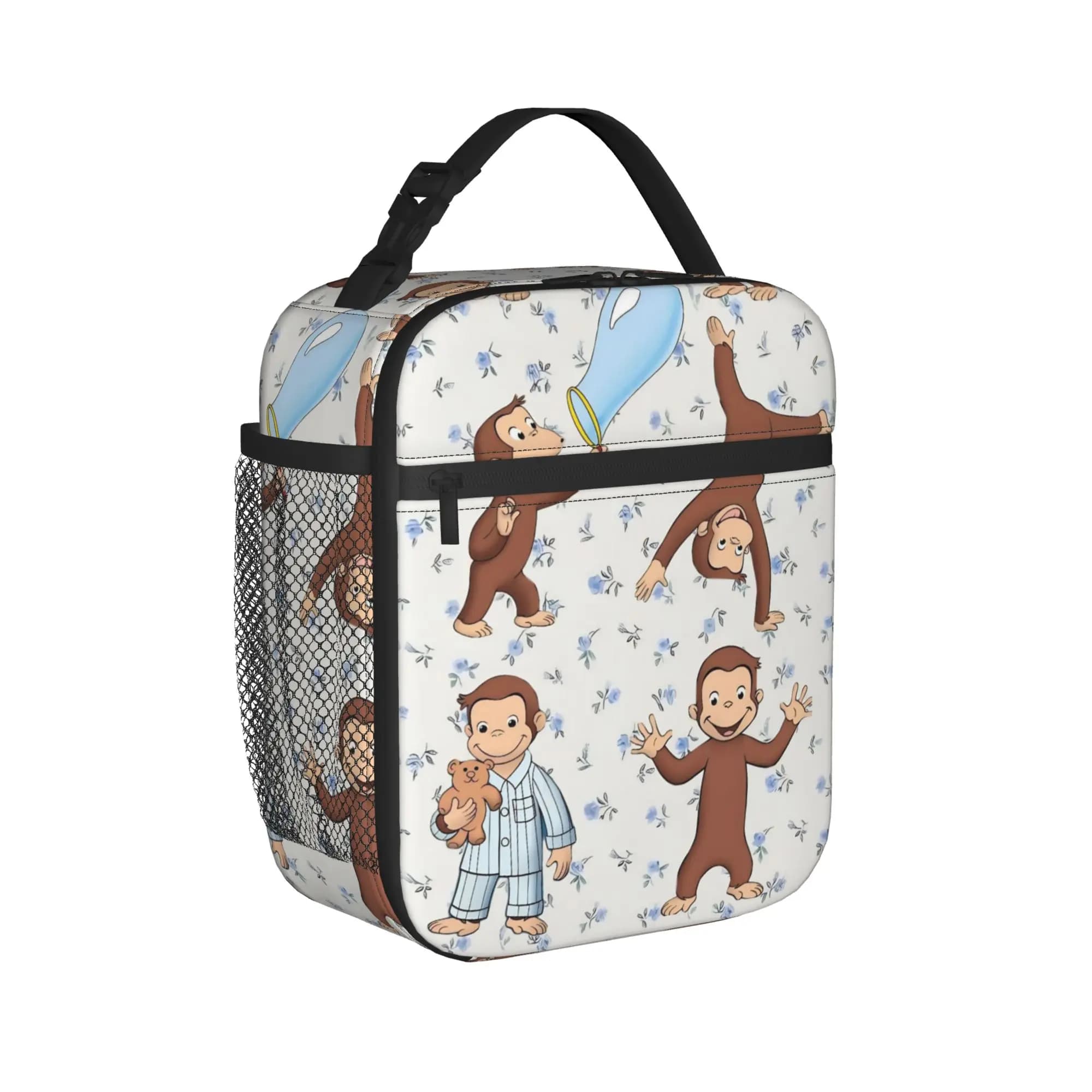 Borse termiche per il pranzo Curious George, borsa termica riutilizzabile, contenitore per il pranzo, borsa portatile per il pranzo, borsa per la conservazione degli alimenti
