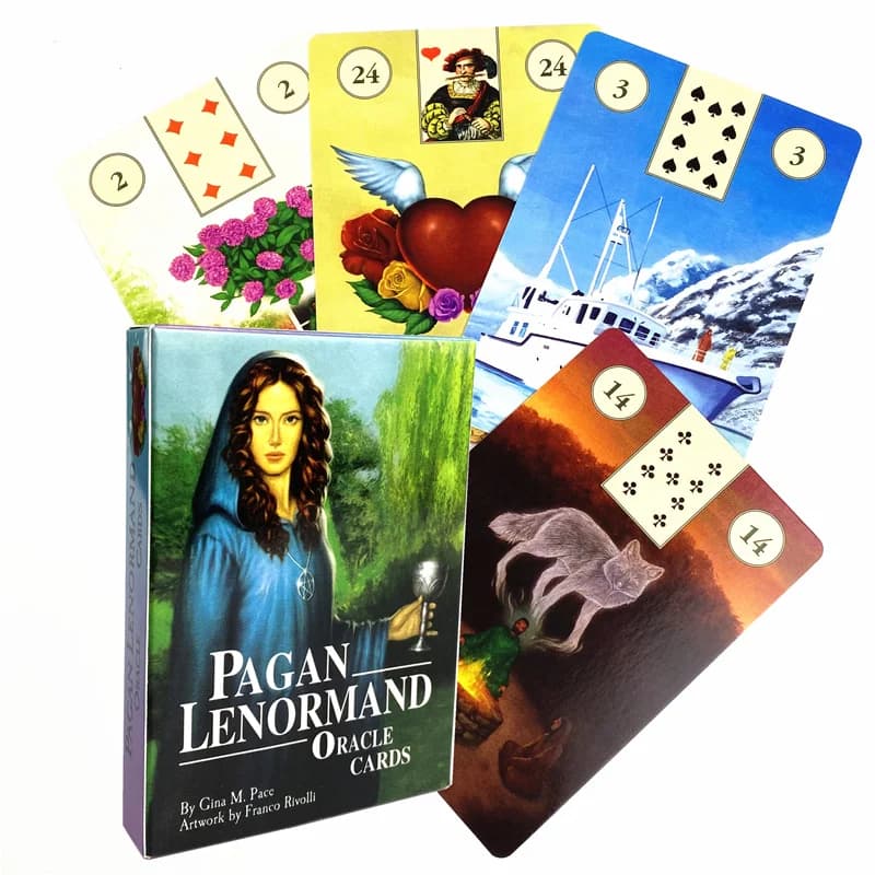 Carte Oracle Pagan Lenormand Versione inglese Tarocchi misterioso