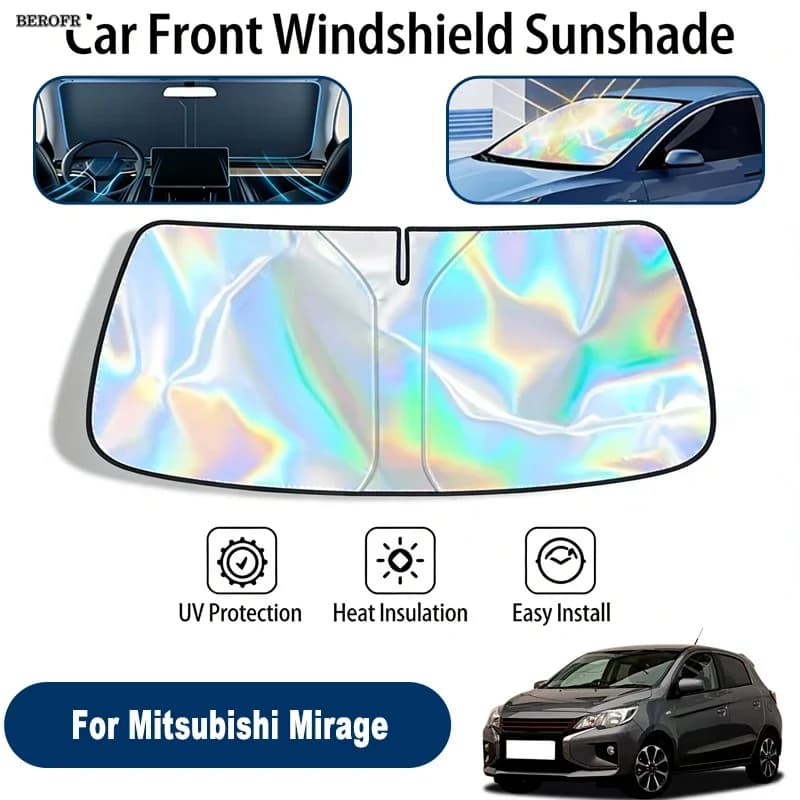 Windshield Sun Shade For Mitsubishi Mirage Foldable UV Reflective Front Window Sun Protection Cover Accessories