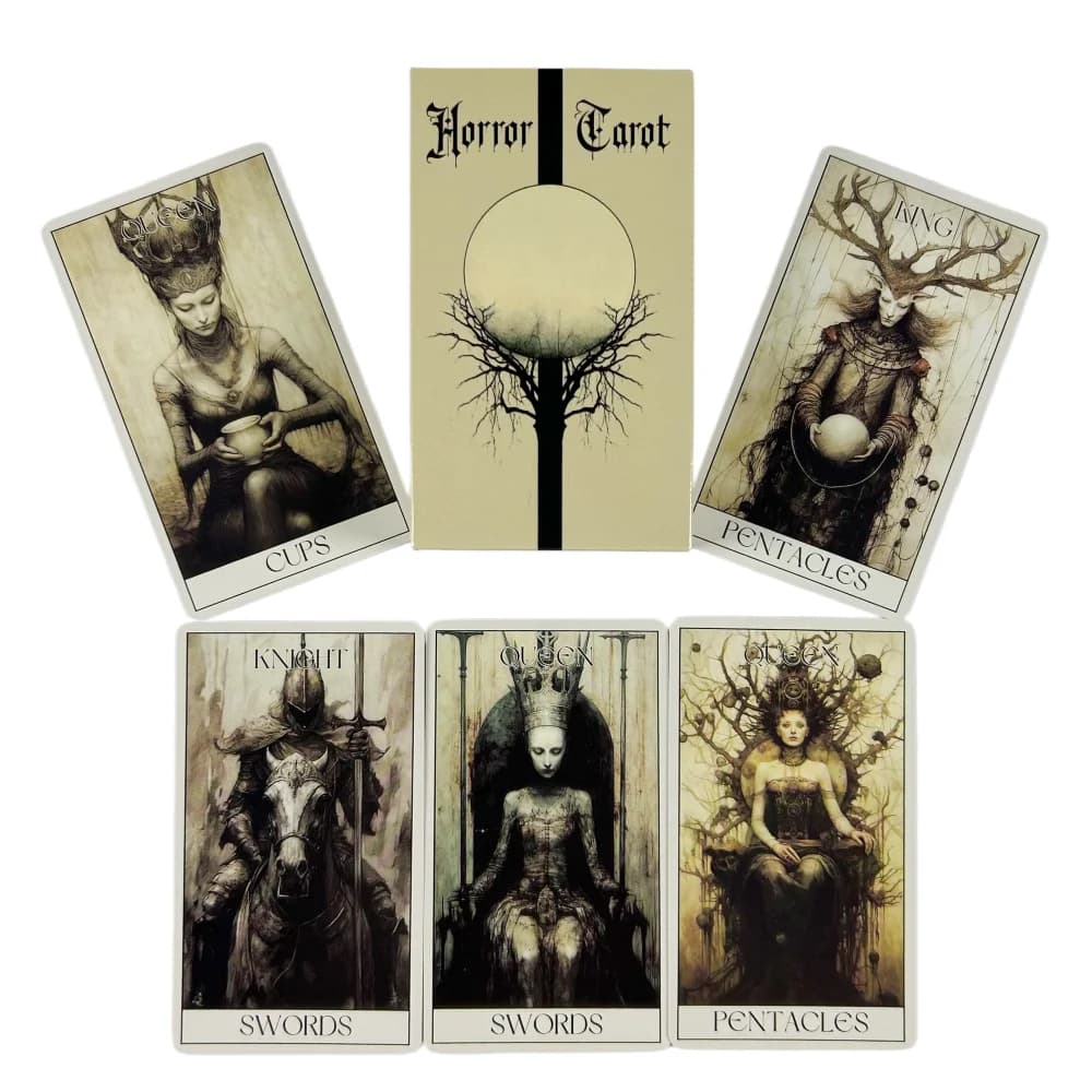 Gothic Tarot Deck Horror Style 78 Rider Cards 10.3*6cm Embark on An Eerie Journey with Our Gothic Horror Tarot Card Deck