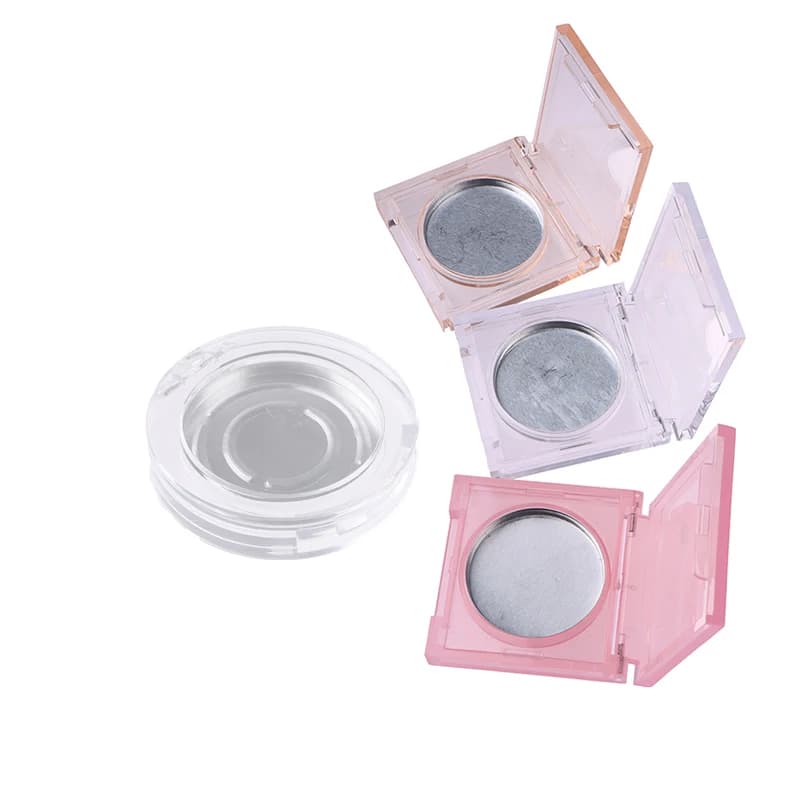 Flip Solid Ointment Box Eye Shadow Blush Box High Light Repair Powder Box Cosmetic Round Storage Container Sanded Packaging Box