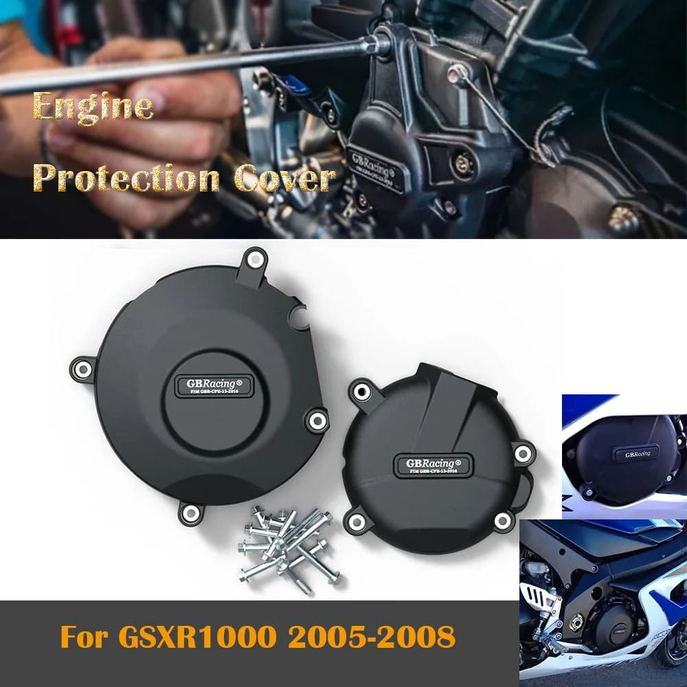 Per Suzuki GSX-R1000 GSXR1000 GSXR 1000 K5 K6 K7 K8 2005-2008 Accessori di Protezione per Coperchio Motore e Frizione Moto