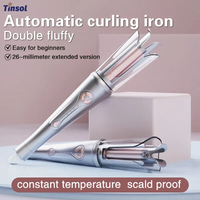 TINSOL electric curler for Great Waves with Negative Ions, No Damage to Hair, Styling Tool