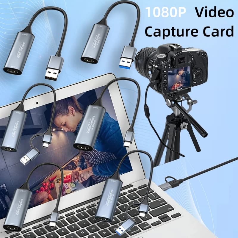 Scheda di acquisizione USB 3.0/2.0 Type-C 4K Videocamera compatibile HDMI 1080P Registrazione di giochi per PC desktop portatile Fotocamera Streaming live