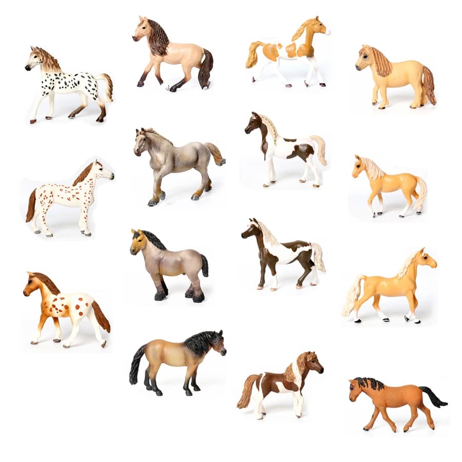 Figure di cavalli, animali da fattoria, cavalli giocattolo, set da gioco per cavalli, figurine di animali, Action Figure, giocattoli per bambini, giocattoli per bambini, articoli da regalo, Modelli di plastica,