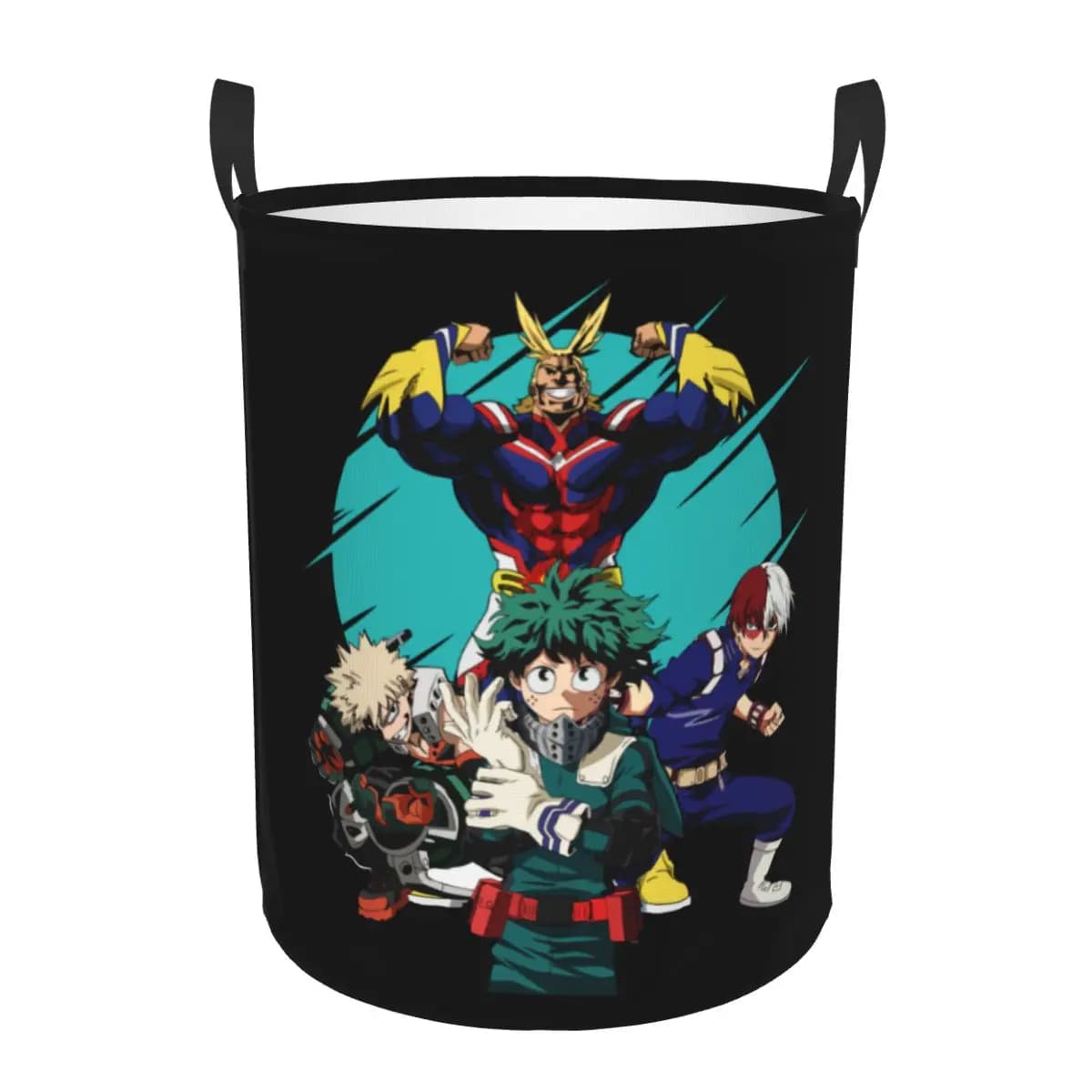 Cesto per Bucato Personalizzato My Hero Academia, Pieghevole, Anime Manga, Portabiancheria per Giocattoli e Vestiti