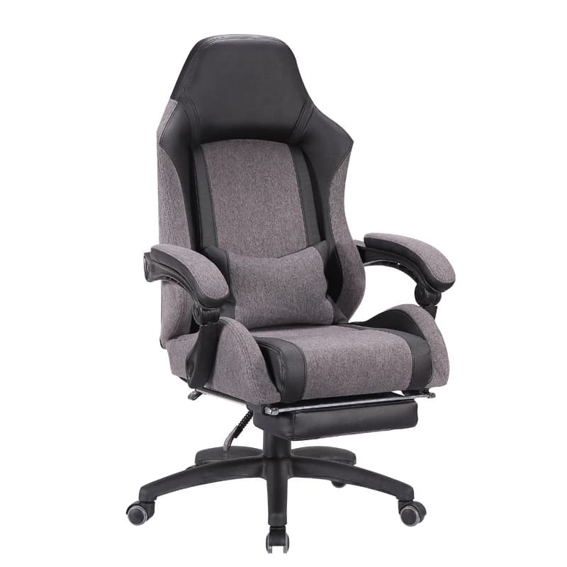 Elegante Sedia da Ufficio Reclinabile per Computer e Gaming con Poggiapiedi