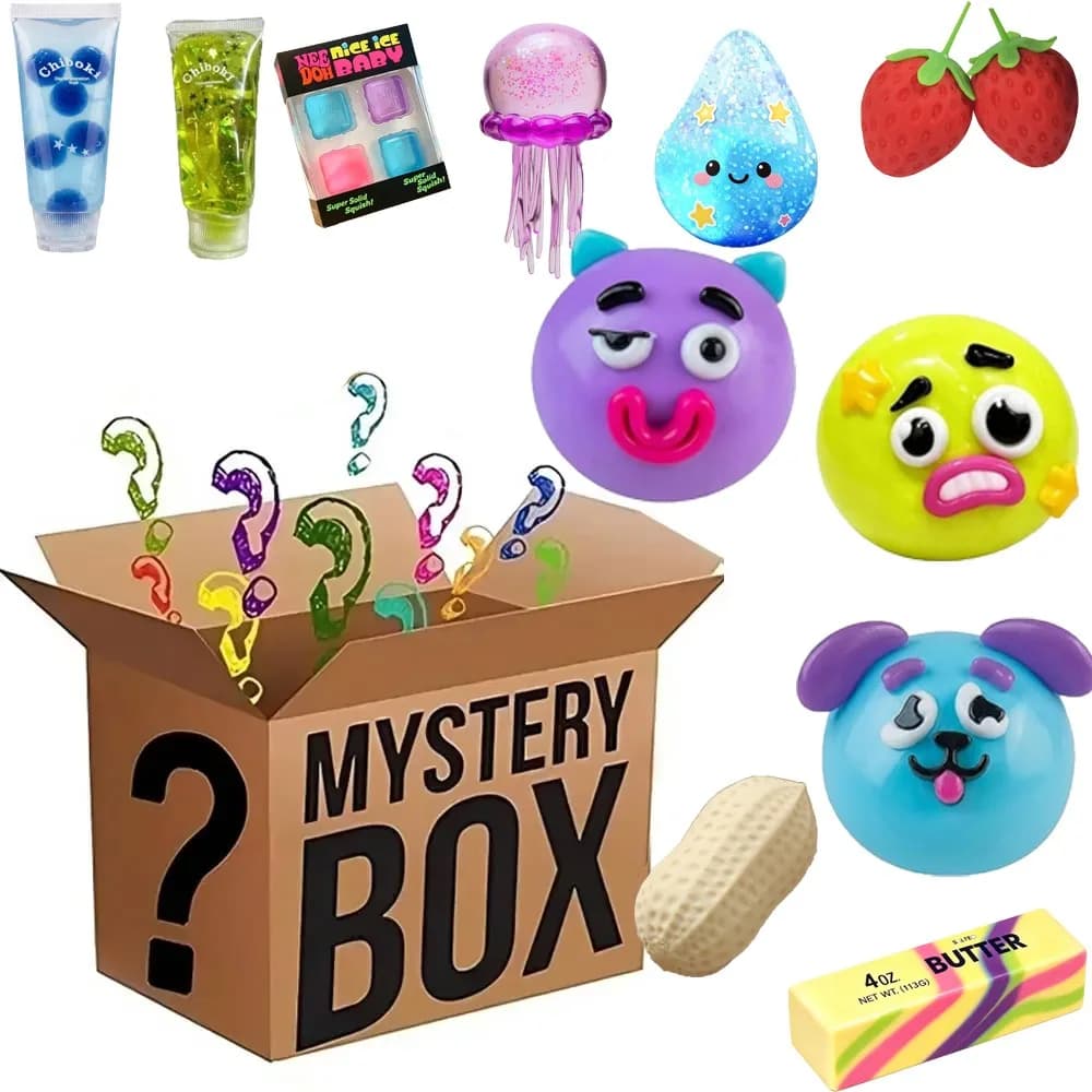 Random Squishy Mystery Box Cute Butter Cheese Slow Rising Squeeze Toy Blind Box