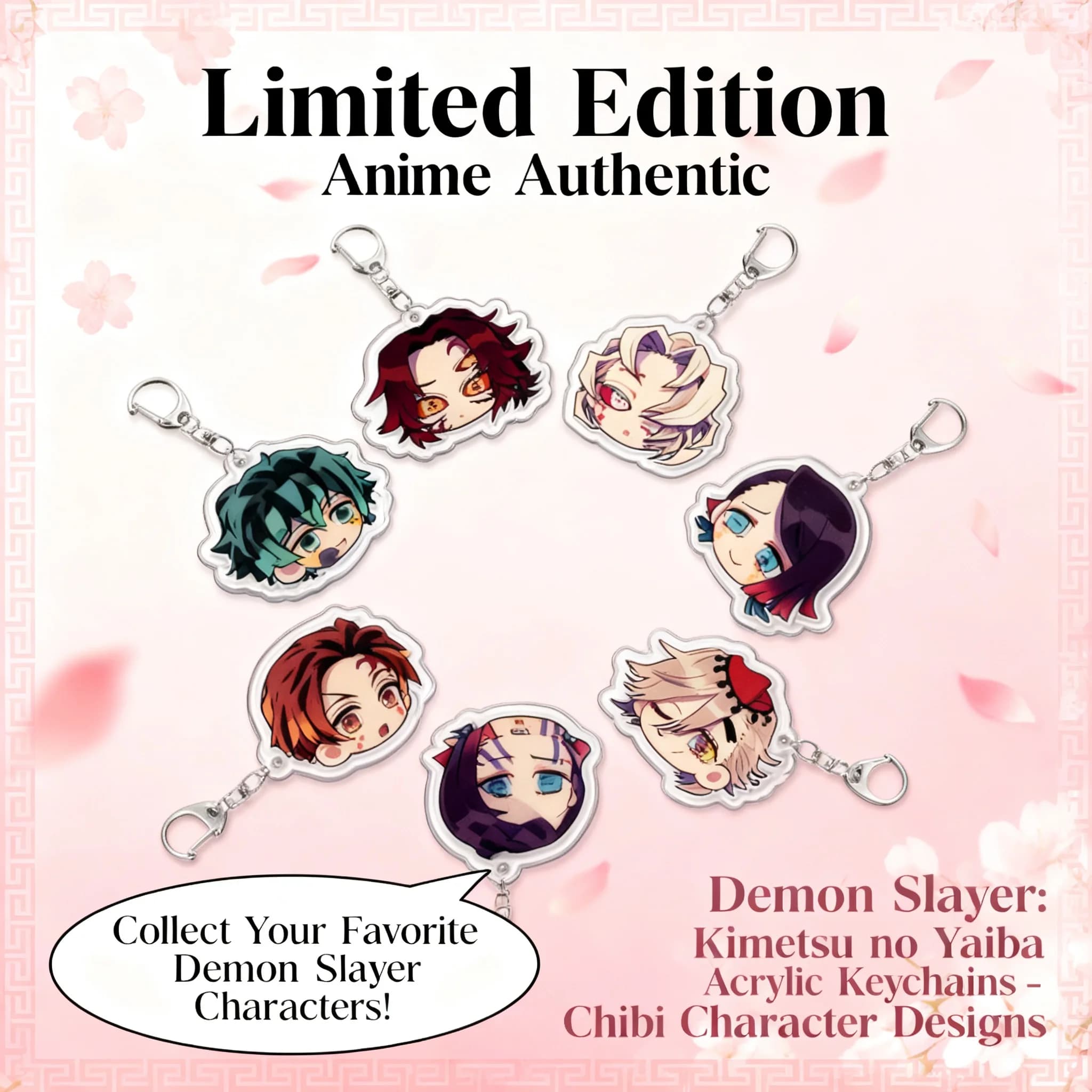 Demon Slayer Acrylic Keychain, Kamado Tanjiro Zenitsu Agatsuma Backpack Pendant, Cosplay Anime accessory, Gift