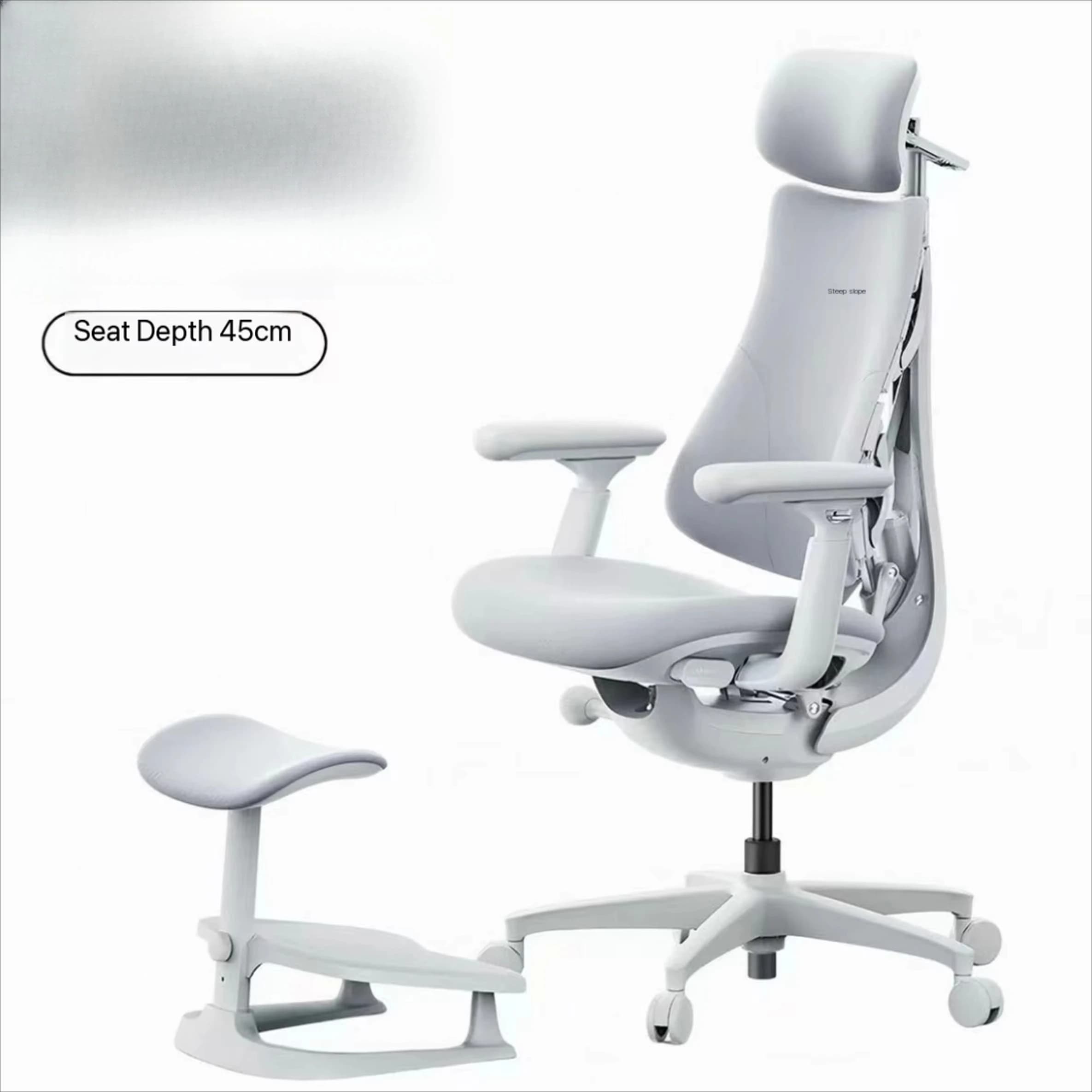 Sedia da Ufficio Girevole Elettrica Ergonomica Dinamica Regolabile in Lega di Alluminio, Sedia da Gaming, Supporto Schienale Alto