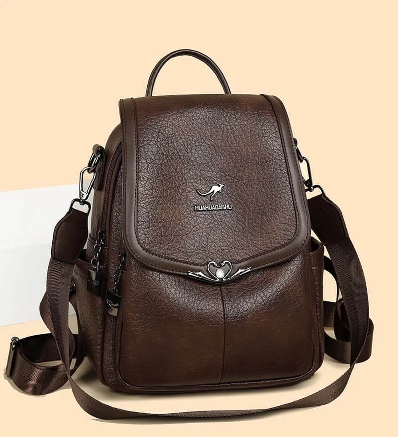 2026 new ladies Bookbag women's large capacity PU leather handbags high quality vintage women's school handbag travel bag