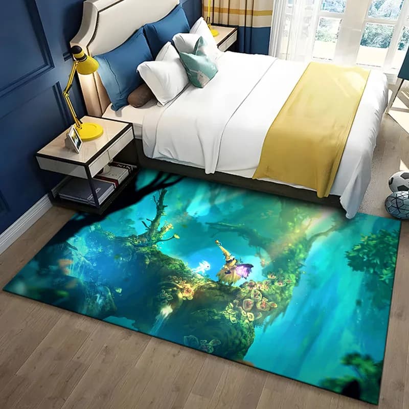 15 dimensioni Fashion Game-Ori Logo Stampa Tappeto Tappeto per soggiorno Corridoio Camera da letto Zerbino Camera dei bambini Gioca Tappetino Regali Sonic